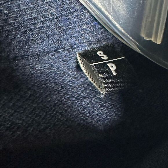 The Kooples Men’s Navy Blue Long Sleeve Polo Shirt Sz Small Officer Collar - Picture 5 of 5